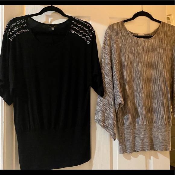 2 New Women's Loose-Fit Knit Tunic Top’s